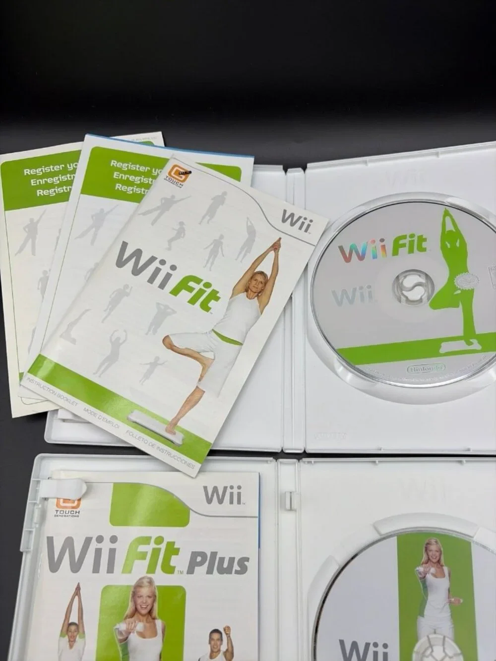 Wii Fit Plus and Wii fit for Nintendo Wii Complete CIB Tested Working